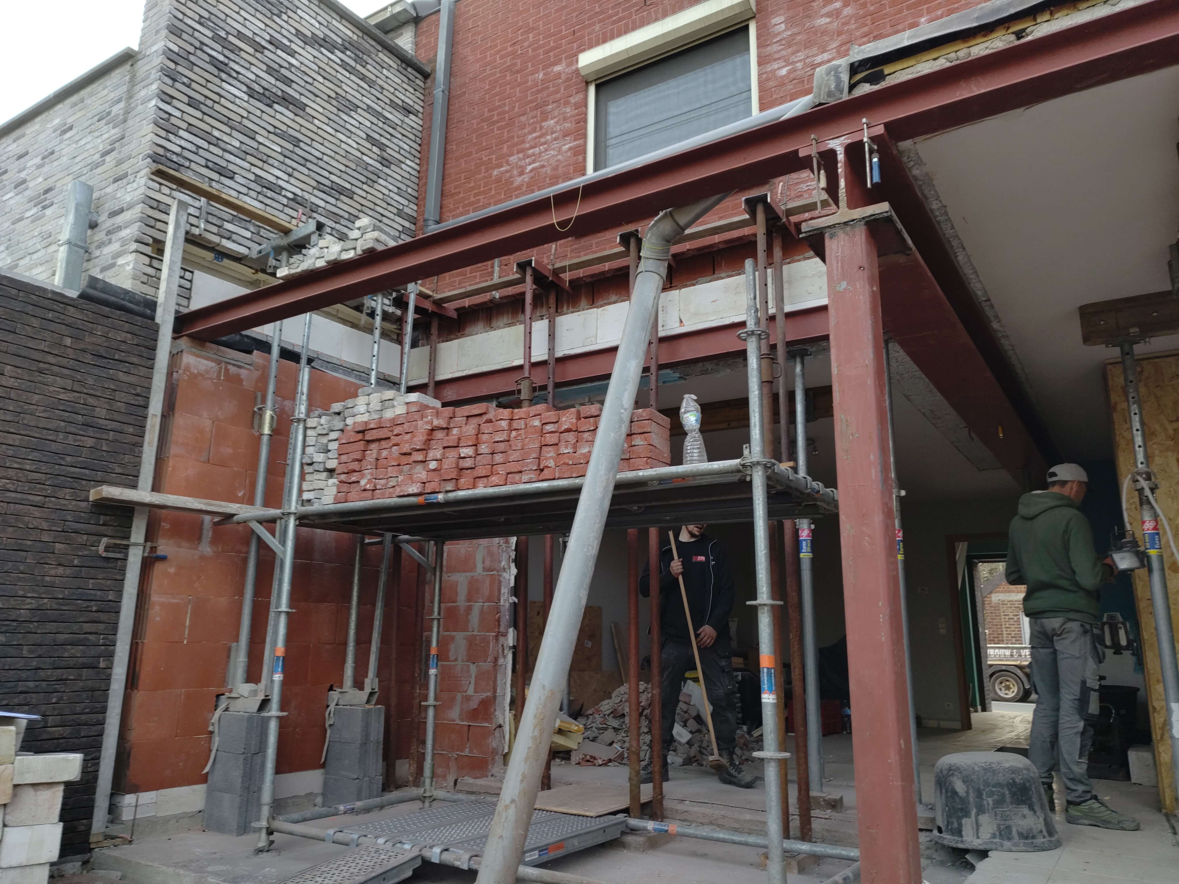 start van muren en metselwerken bijbouw